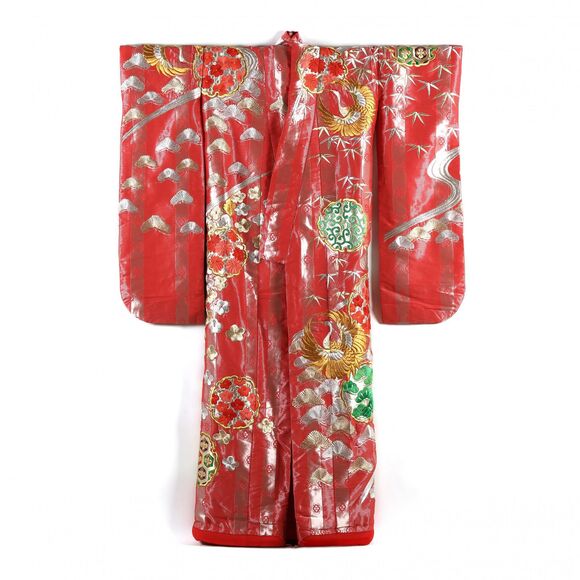 Vintage Embroidered Japanese Uchikake Wedding Kimono - Picture 1 of 9